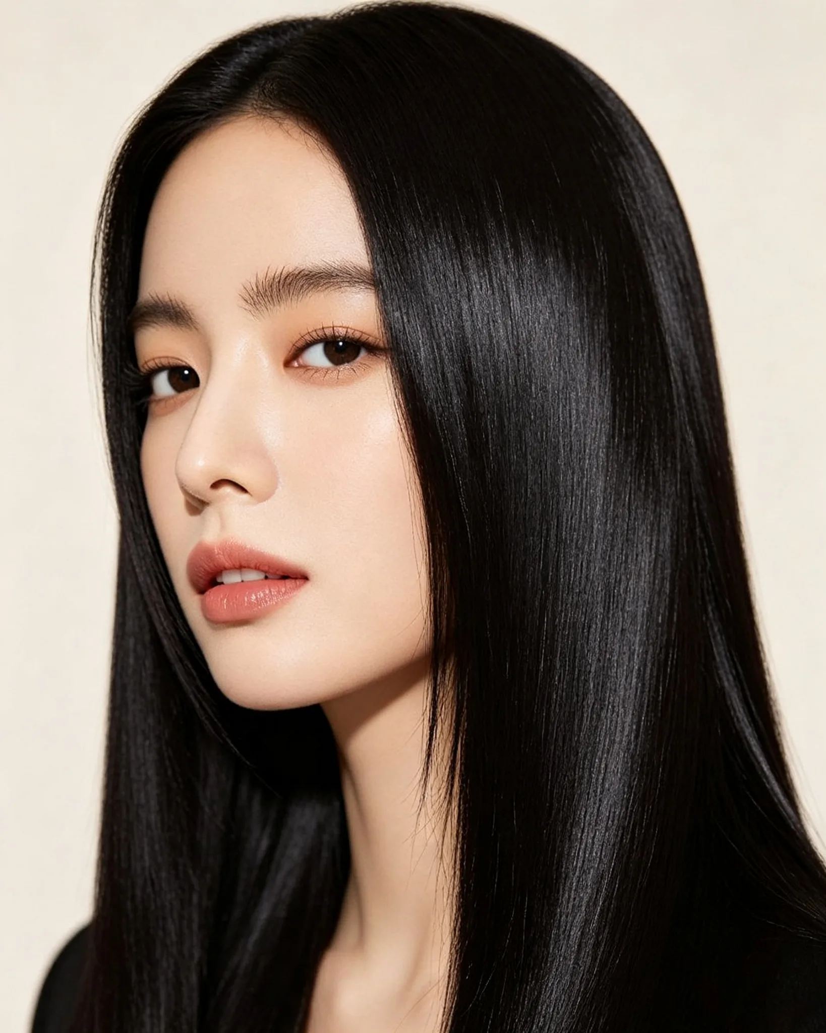 Velvet Noir 经典黑长直发